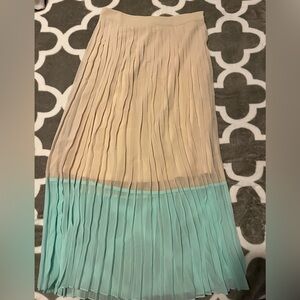 Forever 21 Maxi Skirt in Cream and Mint